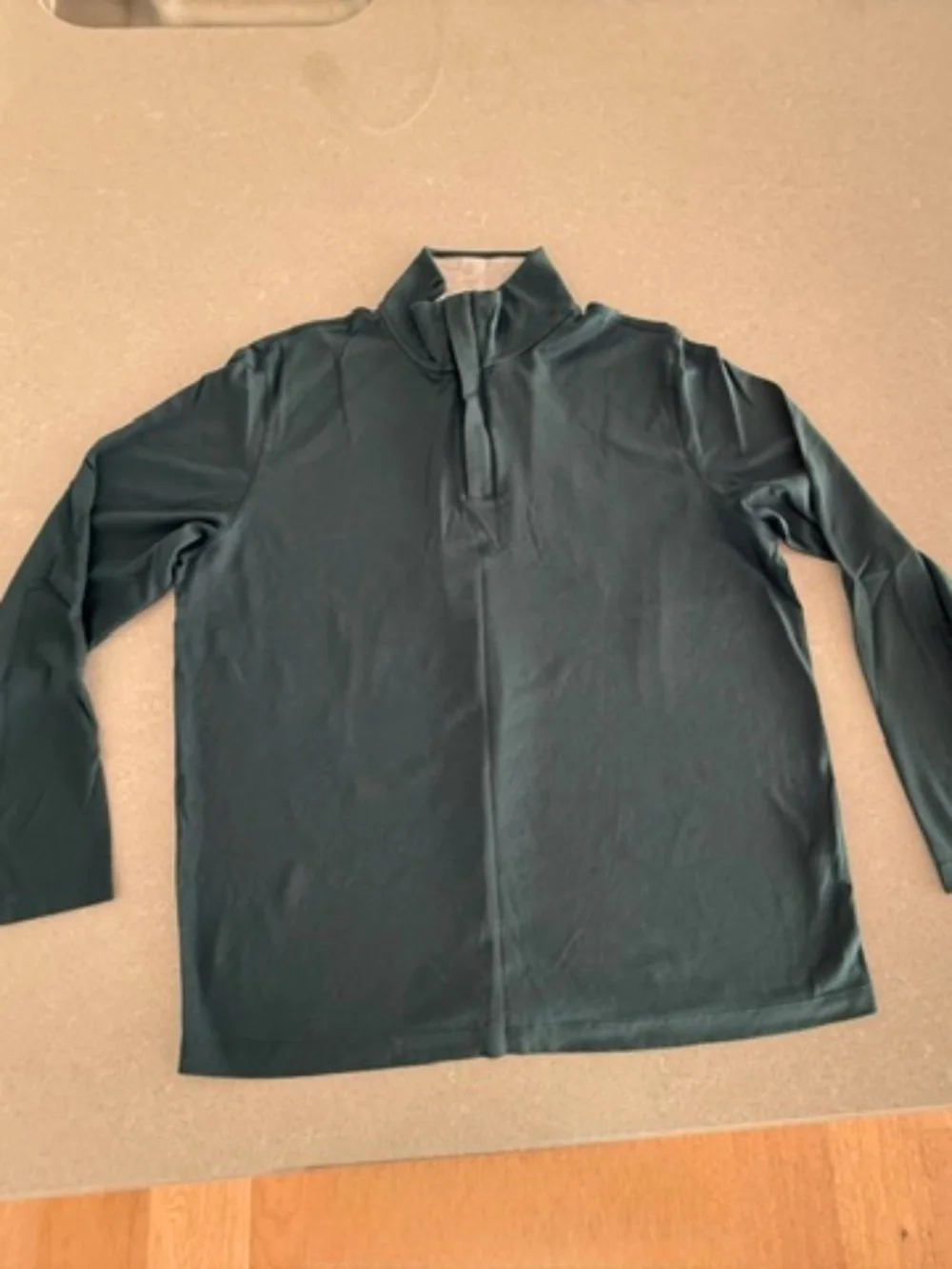 Men's XL Banana Republic Luxury Touch Half-Zip Green 1/4 Zip Shirt Barely worn